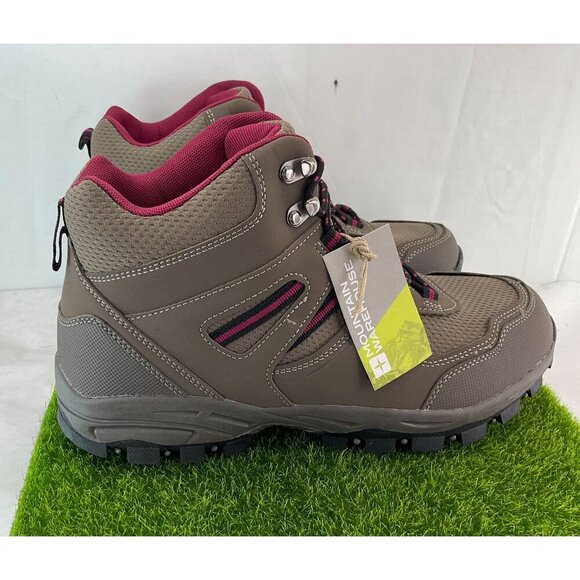 Women's Hiking Ankle Boots Brown Pink New size 9-10 Mountain warehouse brand - Picture 1 of 10